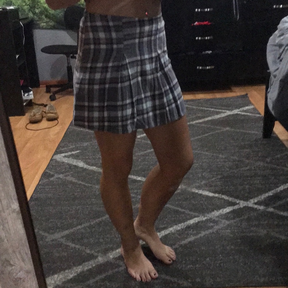 Plaid school girl skirt